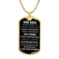 Girl Boss | Motivational Quotes | Dog Tag Necklace - Elliotrose Gifts