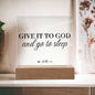 Give it to God and Go to Sleep, Bedroom Signs, Acrylic Plaque, Wedding Gift, - Elliotrose Gifts