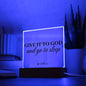 Give it to God and Go to Sleep, Bedroom Signs, Acrylic Plaque, Wedding Gift, - Elliotrose Gifts