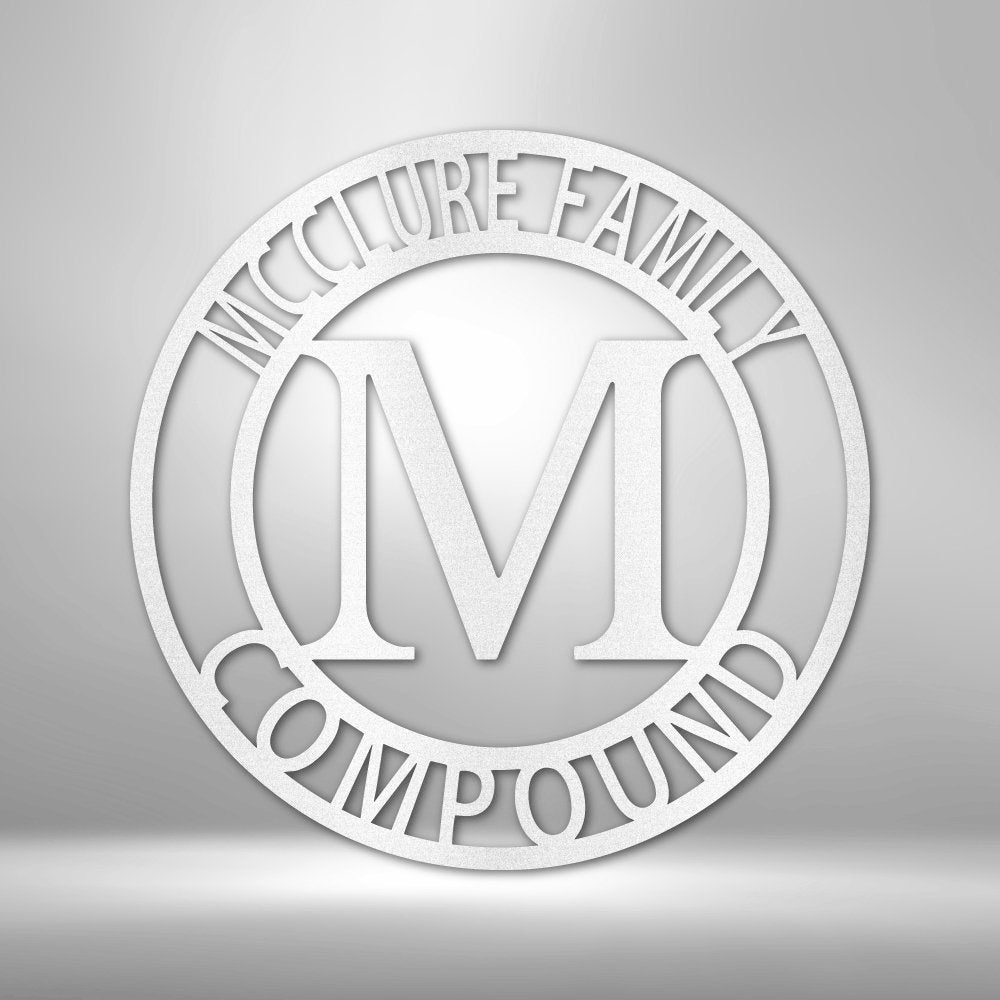 Letter Family Name - Steel Sign - Elliotrose Gifts