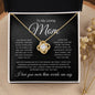 Loving Mom | You Are The World | Love Knot Necklace - Elliotrose Gifts