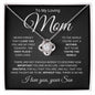Loving Mom | You're The World | Love Knot Necklace - Elliotrose Gifts