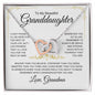 My Beautiful Granddaughter | Have Faith | Interlocking Heart Necklace - Elliotrose Gifts