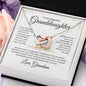 My Beautiful Granddaughter | Have Faith | Interlocking Heart Necklace - Elliotrose Gifts