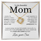 My Beautiful Mom| Ever Repay You | Love Knot Necklace - Elliotrose Gifts