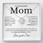 My Beautiful Mom| Ever Repay You | Love Knot Necklace - Elliotrose Gifts