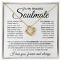 My Beautiful Soulmate | Best Thing | Love Knot Necklace - Elliotrose Gifts