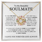 My Beautiful Soulmate | My Life | Love Knot Necklace - Elliotrose Gifts