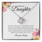 My Bonus Daughter | Family | Love Knot Necklace - Elliotrose Gifts