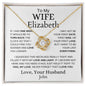 Personalized | To My Wife | If I Had One Wish | Love Knot Necklace - Elliotrose Gifts