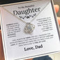 To My Beautiful Daughter - Always Keep Me In Your Heart - Love Knot Necklace - Elliotrose Gifts