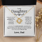 To My Beautiful Daughter - Be Brave And Have Courage - Love Knot Necklace - Elliotrose Gifts