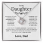 To My Beautiful Daughter - Be Brave And Have Courage - Love Knot Necklace - Elliotrose Gifts