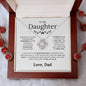 To My Beautiful Daughter - Be Brave And Have Courage - Love Knot Necklace - Elliotrose Gifts