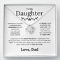 To My Beautiful Daughter - Be Brave And Have Courage - Love Knot Necklace - Elliotrose Gifts