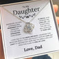 To My Beautiful Daughter - Be Brave And Have Courage - Love Knot Necklace - Elliotrose Gifts