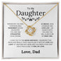 To My Beautiful Daughter - Be Brave And Have Courage - Love Knot Necklace - Elliotrose Gifts