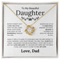 To My Beautiful Daughter - Believe In Yourself As Much As I Believe In You- Love Knot Necklace - Elliotrose Gifts