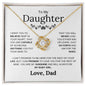To My Beautiful Daughter - Capable Of Achieving - Love Knot Necklace - Elliotrose Gifts