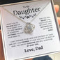To My Beautiful Daughter - Capable Of Achieving - Love Knot Necklace - Elliotrose Gifts