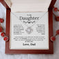 To My Beautiful Daughter - Capable Of Achieving - Love Knot Necklace - Elliotrose Gifts