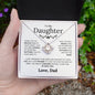 To My Beautiful Daughter - Capable Of Achieving - Love Knot Necklace - Elliotrose Gifts
