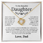 To My Beautiful Daughter - Give You One Thing In Life - Love Knot Necklace - Elliotrose Gifts