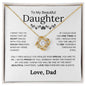 To My Beautiful Daughter - How Special You Are To Me - Love Knot Necklace - Elliotrose Gifts