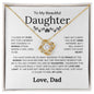 To My Beautiful Daughter - I Closed My Eyes But For A Moment - Love Knot Necklace - Elliotrose Gifts