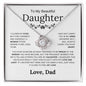 To My Beautiful Daughter - I Closed My Eyes But For A Moment - Love Knot Necklace - Elliotrose Gifts