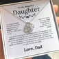 To My Beautiful Daughter - I Closed My Eyes But For A Moment - Love Knot Necklace - Elliotrose Gifts