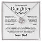 To My Beautiful Daughter - I Will Always Be In Your Heart - Love Knot Necklace - Elliotrose Gifts