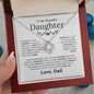 To My Beautiful Daughter - I Will Always Be In Your Heart - Love Knot Necklace - Elliotrose Gifts