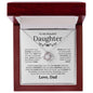 To My Beautiful Daughter - I Will Always Be In Your Heart - Love Knot Necklace - Elliotrose Gifts
