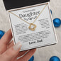 To My Beautiful Daughter - I Will Always Be In Your Heart - Love Knot Necklace - Elliotrose Gifts