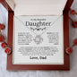 To My Beautiful Daughter - I Will Always Be In Your Heart - Love Knot Necklace - Elliotrose Gifts