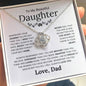To My Beautiful Daughter - I Will Always Be In Your Heart - Love Knot Necklace - Elliotrose Gifts