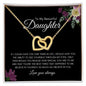 To My Beautiful Daughter | If I could give you | Interlocking Heart Necklace - Elliotrose Gifts