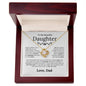 To My Beautiful Daughter - Learn To Dance In The Rain - Love Knot Necklace - Elliotrose Gifts