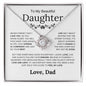 To My Beautiful Daughter - Learn To Dance In The Rain - Love Knot Necklace - Elliotrose Gifts