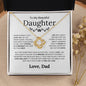 To My Beautiful Daughter - Learn To Dance In The Rain - Love Knot Necklace - Elliotrose Gifts