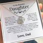 To My Beautiful Daughter - Love You To The Moon And Back - Love Knot Necklace - Elliotrose Gifts