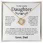 To My Beautiful Daughter - Most Beautiful Chapter - Love Knot Necklace - Elliotrose Gifts