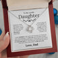 To My Beautiful Daughter - Most Beautiful Chapter - Love Knot Necklace - Elliotrose Gifts