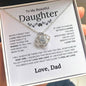 To My Beautiful Daughter - My Last Breath To Say I Love You - Love Knot Necklace - Elliotrose Gifts