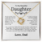 To My Beautiful Daughter - My Last Breath To Say I Love You - Love Knot Necklace - Elliotrose Gifts