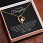 To My Beautiful Daughter | Never Forget | Forever Heart Necklace - Elliotrose Gifts