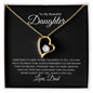 To My Beautiful Daughter | Never Forget | Forever Heart Necklace - Elliotrose Gifts