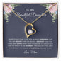 To My Beautiful Daughter | Never Forget | Forever Love Necklace - Elliotrose Gifts