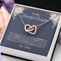 To My Beautiful Daughter | Never Forget | Interlocking Heart - Elliotrose Gifts